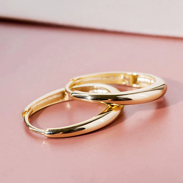 Huitan Creolen, Gold Farbe, Damen - Bild 1
