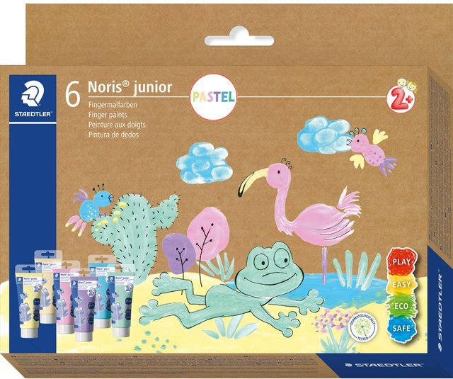 Noris junior Fingermalfarbe Pastell Bunt / Mehrfarbig - Bild 1