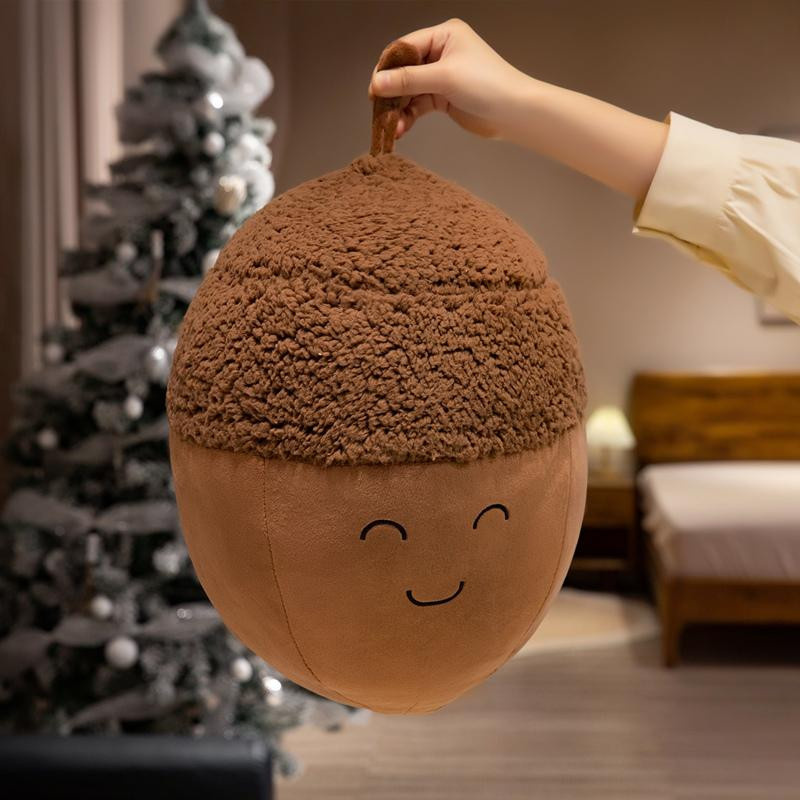 GDzaccly Kastanienfamilie Plüschtier in Braun aus Baumwolle als Kawaii-Deko oder Kissenbezug für Kinder - Bild 2