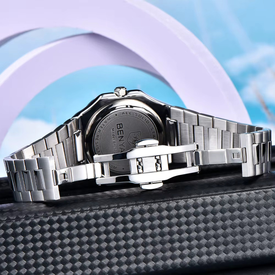 BENYAR Armbanduhr Quarz, Edelstahl, 37 mm, Herren, Blau - Bild 6
