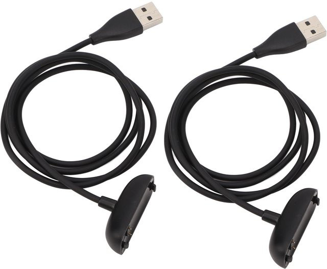 2 Stück DIYelecs Smartwatch-Ladekabel für Fitbit Inspire 3 Fitness Armbanduhr, USB-A auf USB-C, Schwarz - Bild 1