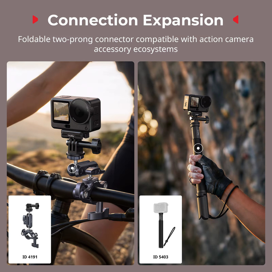 SmallRig Dual-Mount-Unterstützung mit magnetischem Schnellwechsel für DJI Osmo Action 6 und DJI Osmo Nano 5890, Schwarz - Bild 3