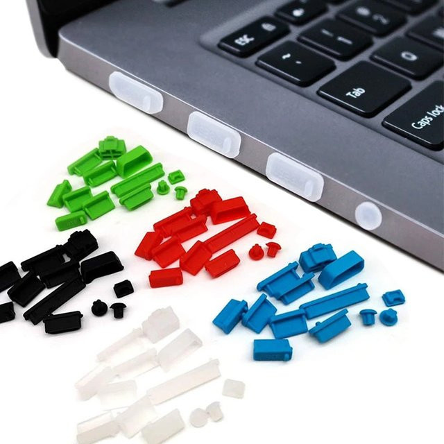 Universal Silikon Anti-Staub Stecker für USB-C Notebooks und Laptops in Weiß - Bild 1