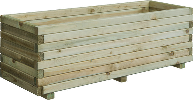 Rechteckiger Blumenkasten aus Holz B/H/T: 80 x 35 x 40 cm - Bild 1