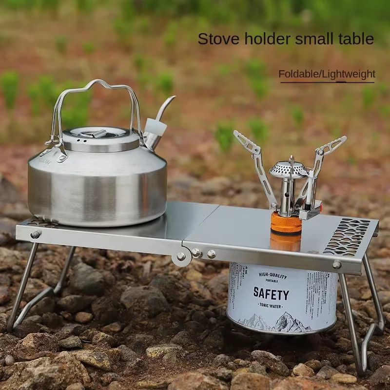 LZJV Outdoor Picknick Klapptisch aus Edelstahl als tragbarer Camping und Grilltisch - Bild 2