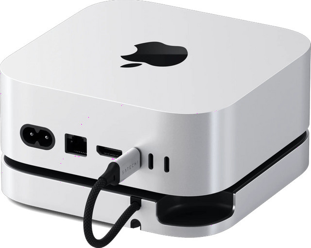 Satechi USB-C Stand & Hub für Mac mini M4 mit SSD-Steckplatz in Silber - Bild 1