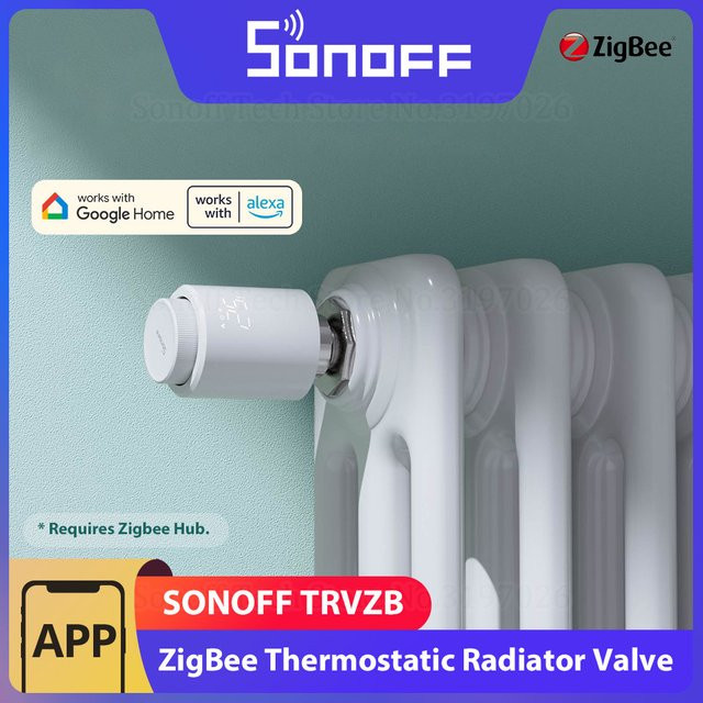 SONOFF TRVZB Zigbee thermostatisches Heizkörperventil in Weiß mit App-Steuerung und Smart Home Integration - Bild 1