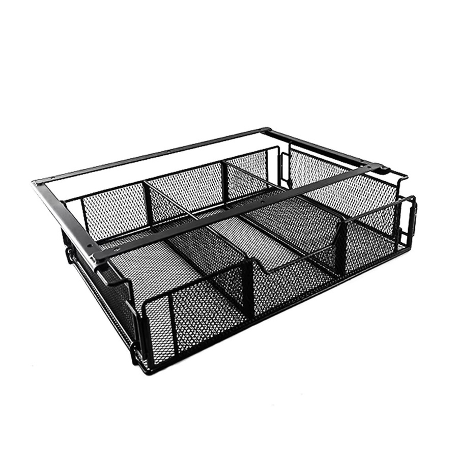 Schreibtisch-Aufbewahrungsschublade aus Metall in Schwarz, 1 Set zur platzsparenden Organisation unter dem Tisch - Bild 5