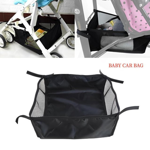 Tragbarer Kinderwagen-Organizer für Neugeborene als Hängekorb in Schwarz - Bild 1