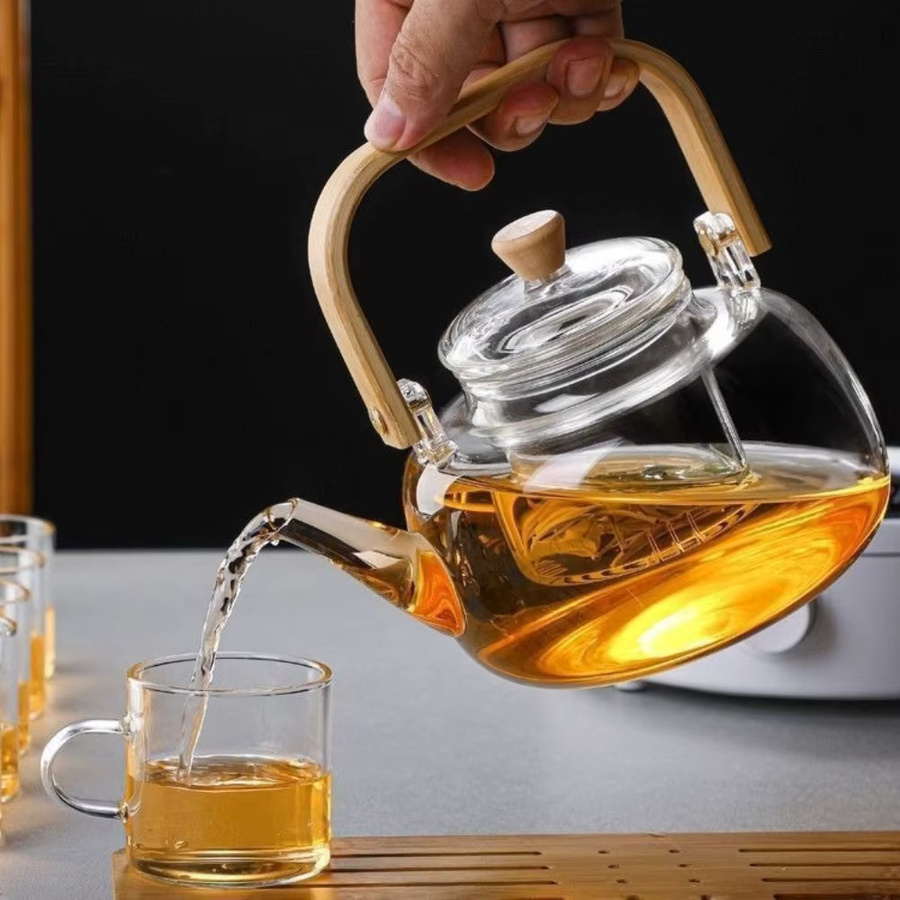 FEB.WIND Glas-Teekanne mit abnehmbarem Infuser, transparent, 1000 ml - Bild 5