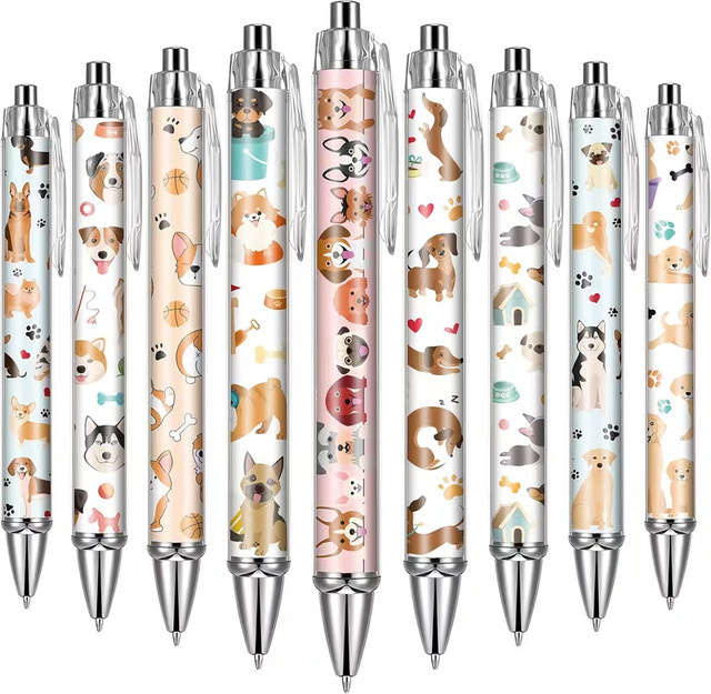 18-teiliges Hundekugelschreiber-Set in Multicolour für Büro und Schule - Bild 1