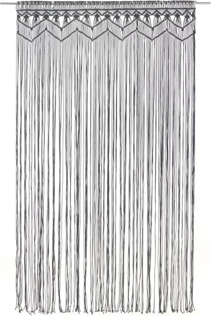 vidaXL Makramee Vorhang Anthrazit aus Baumwolle und Polyester B/H: 140 x 240 cm - Bild 1