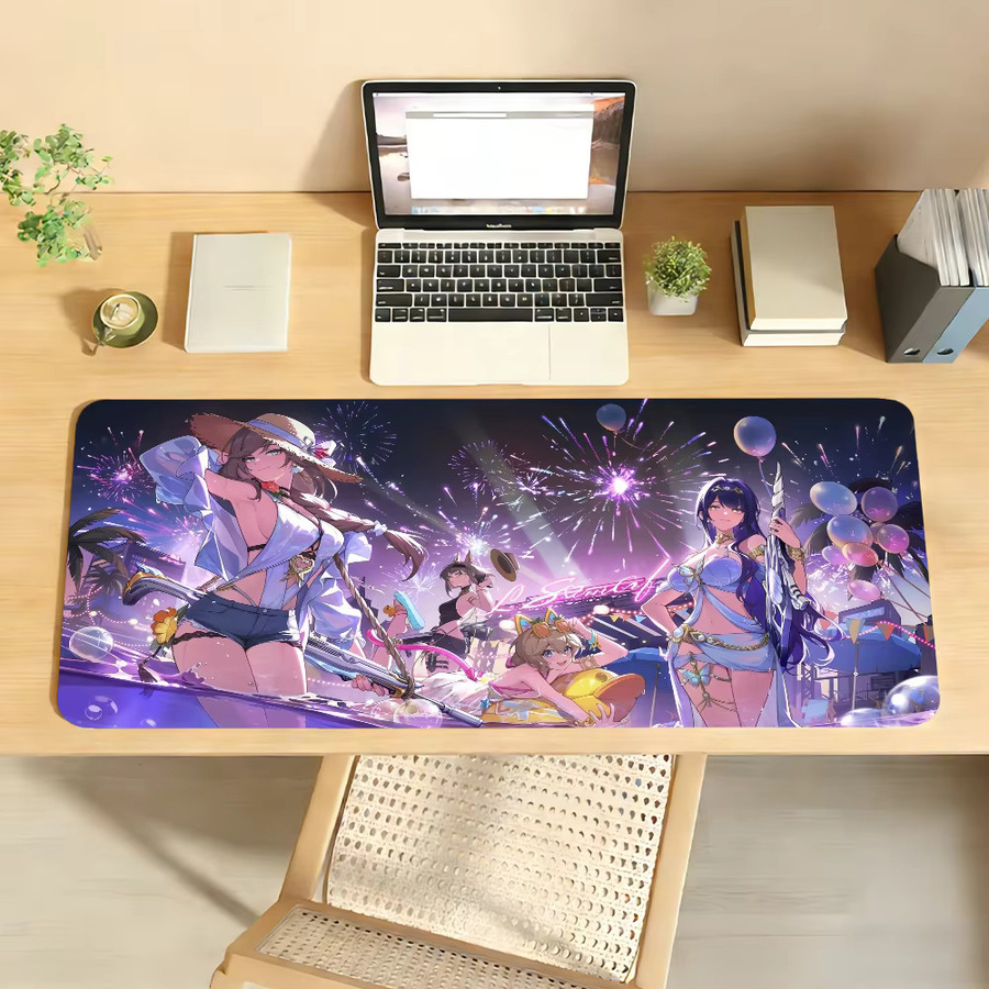 Strinova Mauspad rutschfeste Gamer-Schreibtischunterlage in Multicolour - Bild 3