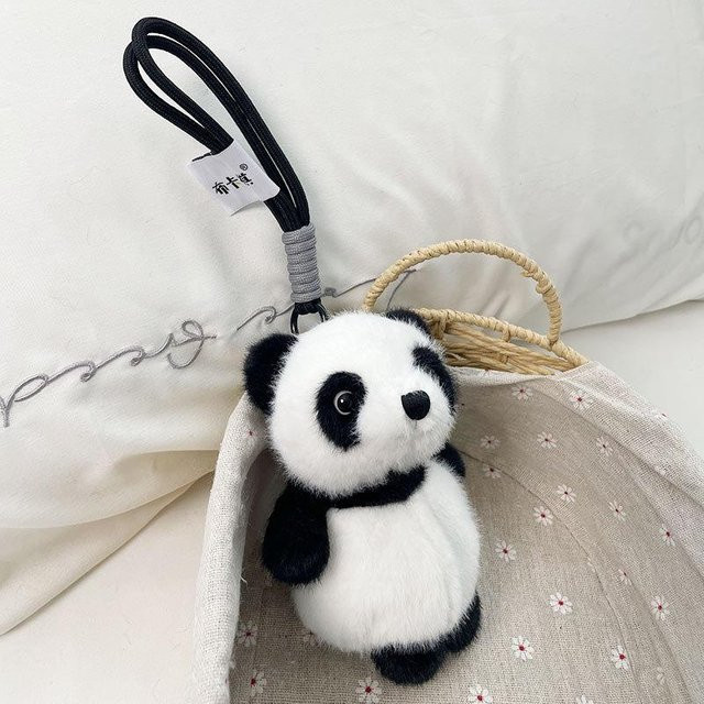 Schlüsselanhänger Buka Qi Waschbär Plüschanhänger, 15cm, gray, Unisex - Bild 1