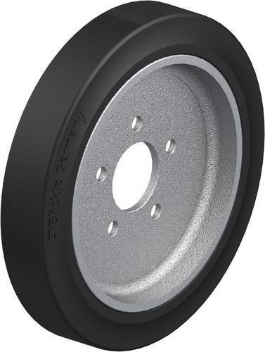 Blickle Anflanschrad GEVA 402/5-82 in Anthrazit und Schwarz mit 400 mm Durchmesser und einer Tragfähigkeit von 1200 kg - Bild 1