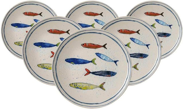 Ritzenhoff & Breker Dessertteller Maro aus Keramik, Multicolour, 6er Set, Durchmesser: 20,5 cm - Bild 1