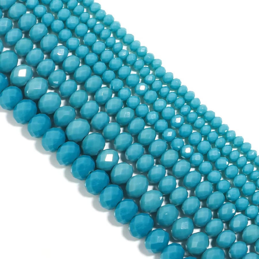 Kristallperlen Porzellanglas, pfauenblau, Bunt, Unisex - Bild 5