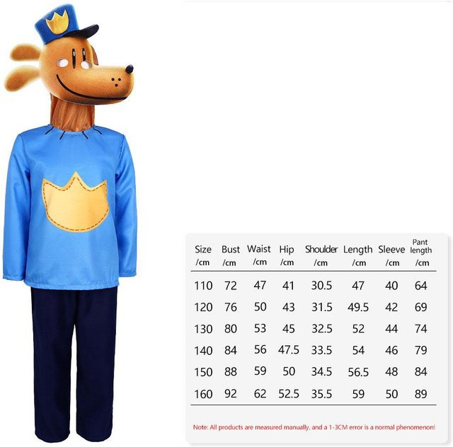 Anime Hundemensch Cosplay Kostüm, Kinderkleidung, Blau - Bild 1