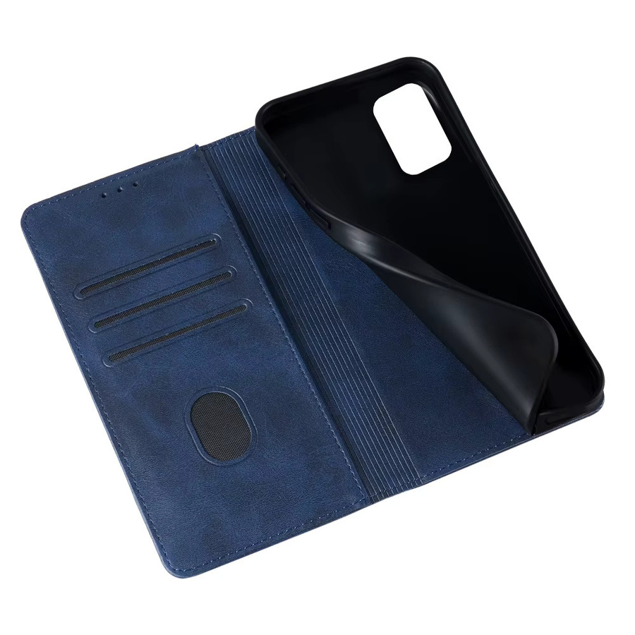 Leder-Brieftasche als Buch-Hülle für Huawei P20 Pro, Huawei P20 und Huawei P10 Lite mit Magnetverschluss und Kartenfächern in Braun oder Blau - Bild 3