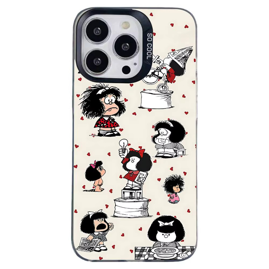 Mesuca M-Mafalda Handyhülle für iPhone 17 16 15 14 13 12 11 Pro Max Plus in Silber mit stoßfester Rückseite - Bild 6