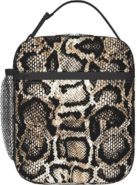Isolierte Lunchtasche mit Schlangenhaut-Design von Fancy Style Studio, auslaufsichere thermische Lunchbox in Multicolour - Bild 1