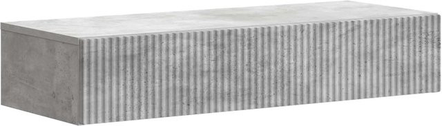 vidaXL Wandmontierter Beistelltisch in Betongrau, modern und rechteckig, B/T/H: 87,5 x 34,5 x 17 cm - Bild 1
