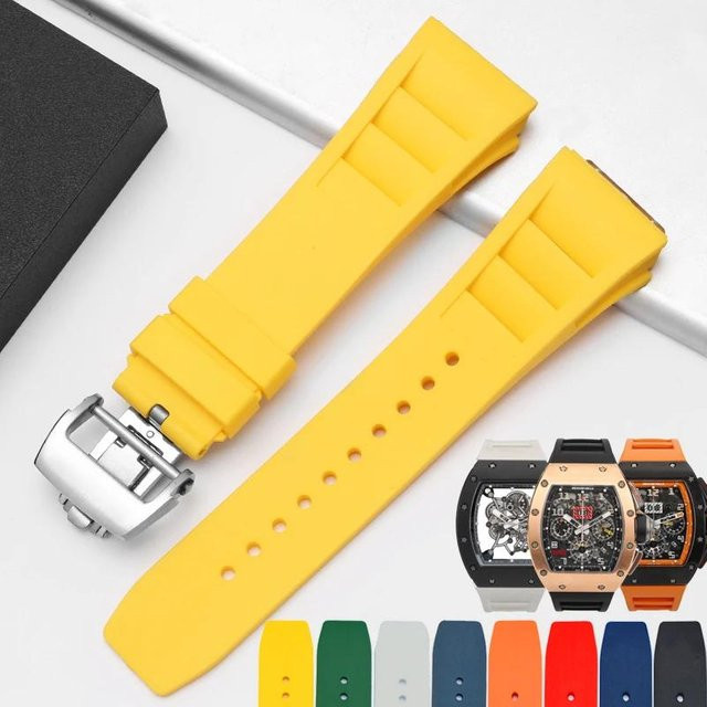 Uhrenarmband Gummi, 25-20mm, Unisex, Gelb - Bild 1