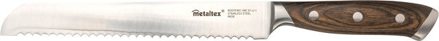 Metaltex Heritage Brotmesser aus Edelstahl mit Holzgriff in Braun und Silber - Bild 1