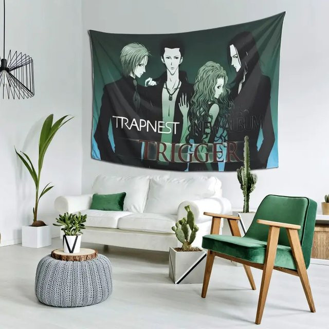 VIKAMA Anime Wandteppich Nana Trapnest J-Rock Musikband Wandbehang Multicolour Breite: 70 cm, Höhe: 70 cm - Bild 1