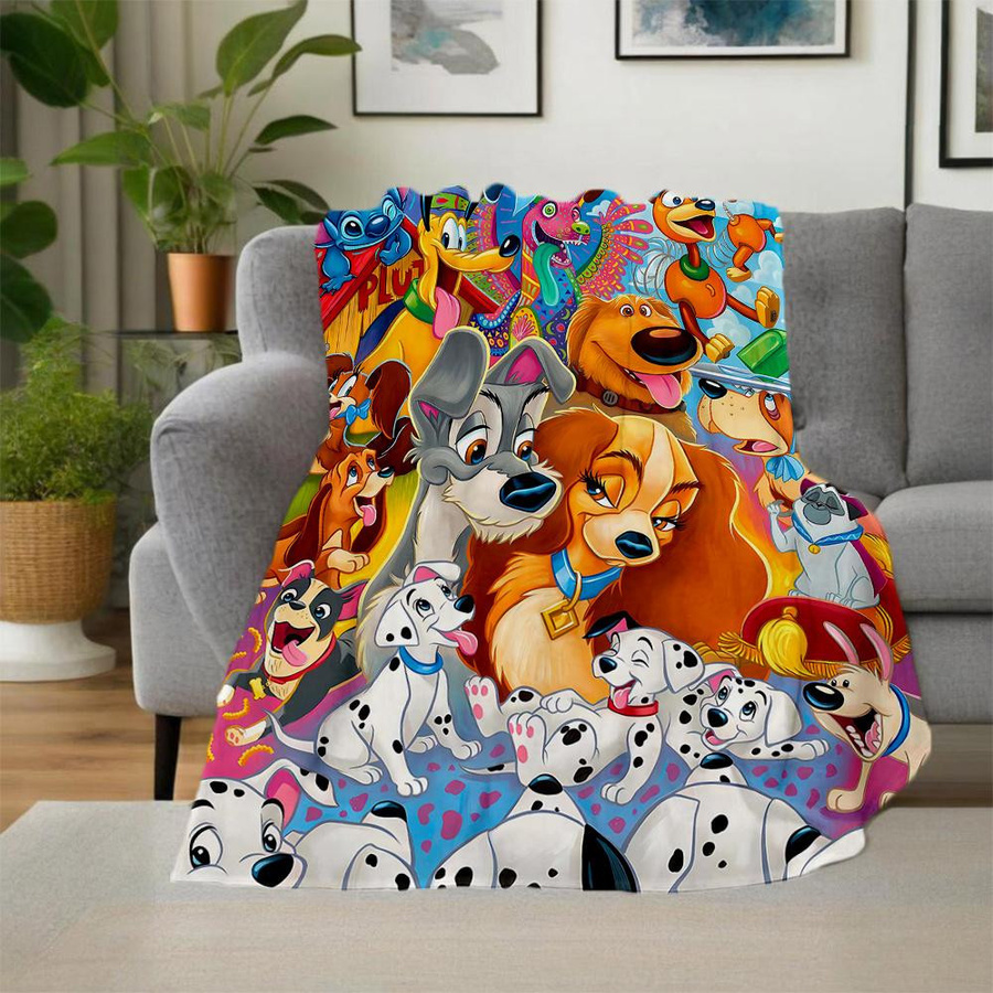 Living Need Y 101 Dalmatiner Decke aus Flanell, Mehrfarbig, B/H: 80 x 120 cm - Bild 5