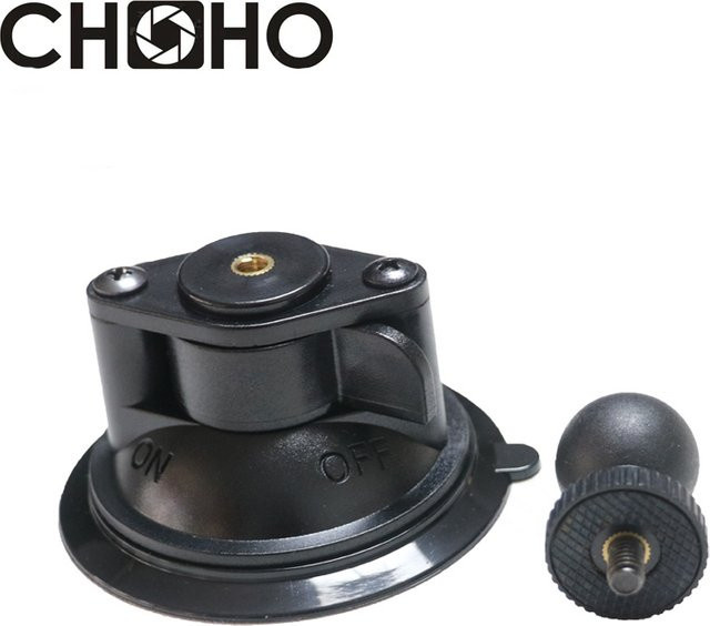 Auto-Saugnapf-Halterung mit 8,5 cm Saugnapf und 1/4 Zoll Kugel-Adapter für GoPro Hero 13 12 11 9, DJI OSMO Action 4 3 und Insta360, Farbe: Schwarz - Bild 1
