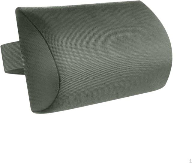 Qiline Multifunktionale Kopfstütze und Nackenkissen für Liegestühle, faltbar, Grau-Grün - Bild 1