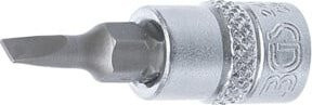 BGS Bit-Einsatz Schlitz 4 mm mit 6,3 mm (1/4") Innenvierkant in Silber - Bild 1