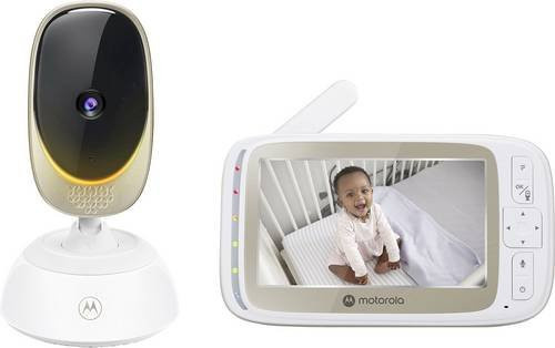 Motorola VM85 Connect Babyphone mit Kamera, Wi-Fi/FHSS, App-Steuerung und 300 m Reichweite, Weiß - Bild 1