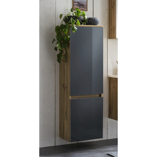 HELD MÖBEL Midischrank Helsinki in Grau mit Glastüren, B/H/T: 40 x 130 x 35 cm - Bild 2