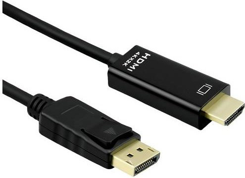 Roline DisplayPort auf HDMI Anschlusskabel in Schwarz, Länge: 1 m - Bild 1