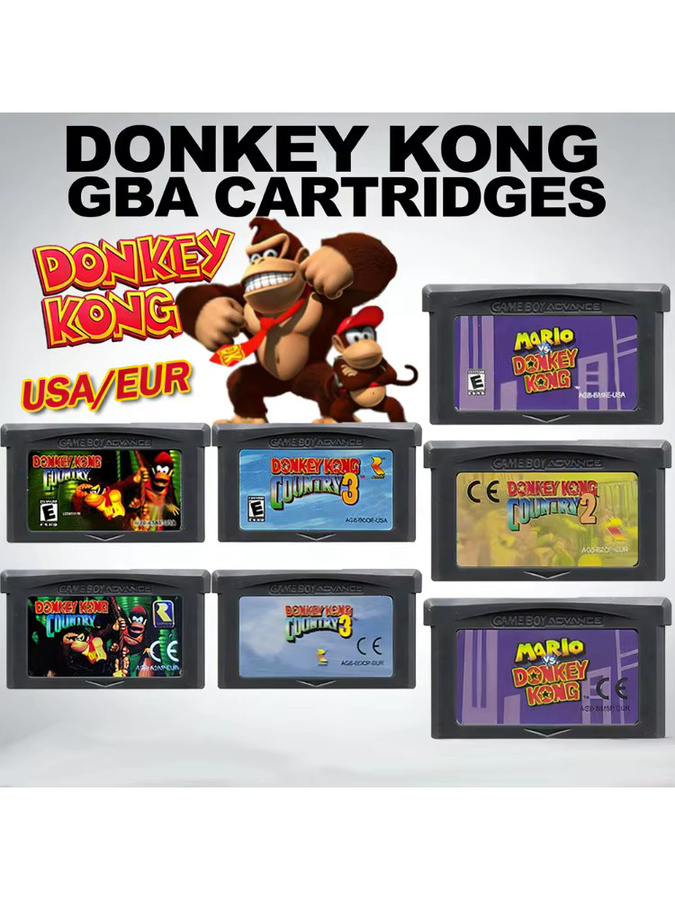 Bandai Donkey Kong Serie vs. Donkey Kong Country GBA-Spielkassette für Game Boy Advance, SP und DS in Grau - Bild 3