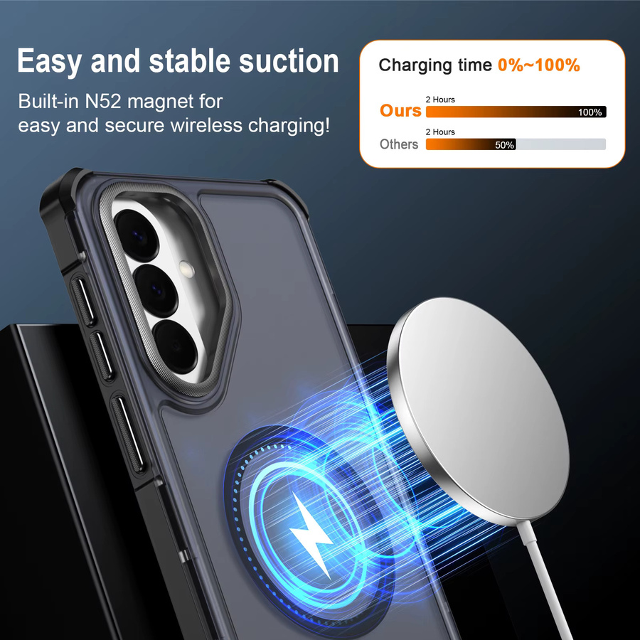 MagSafe Magnetische Schutzhülle für Samsung Galaxy S26 S25 S24 S23 Plus Ultra A57 A56 A17 A27 A36 Sturzsichere Matte Panzerhülle in Transparent - Bild 3