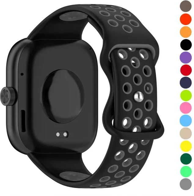 Xiaomi Uhrenarmband Silikon, Schwarz, Unisex, Redmi Watch 4 5, Xiaomi Band 8 9 Pro - Bild 1