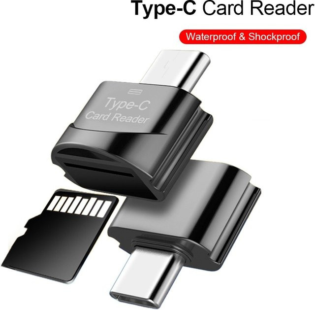Mrgabwte USB-C auf Micro-SD Adapter OTG Kartenleser in Schwarz für Handys, Laptops und MacBooks - Bild 1
