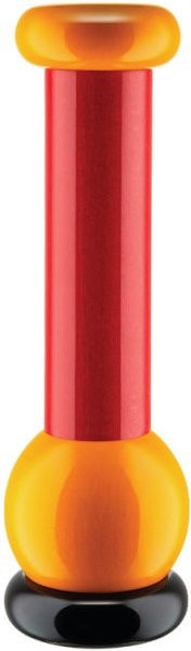 Alessi Twergi Salz-, Pfeffer- und Gewürzmühle in Schwarz, Gelb und Rot, Durchmesser: 7 cm, Höhe: 23 cm - Bild 1