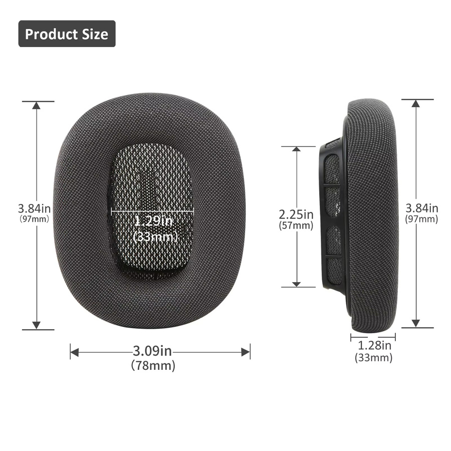 Apple Ersatz-Ohrpolster für AirPods Max Over-Ear Kopfhörer aus Mesh-Stoff mit Memory-Schaum und Magnet in Blau - Bild 2