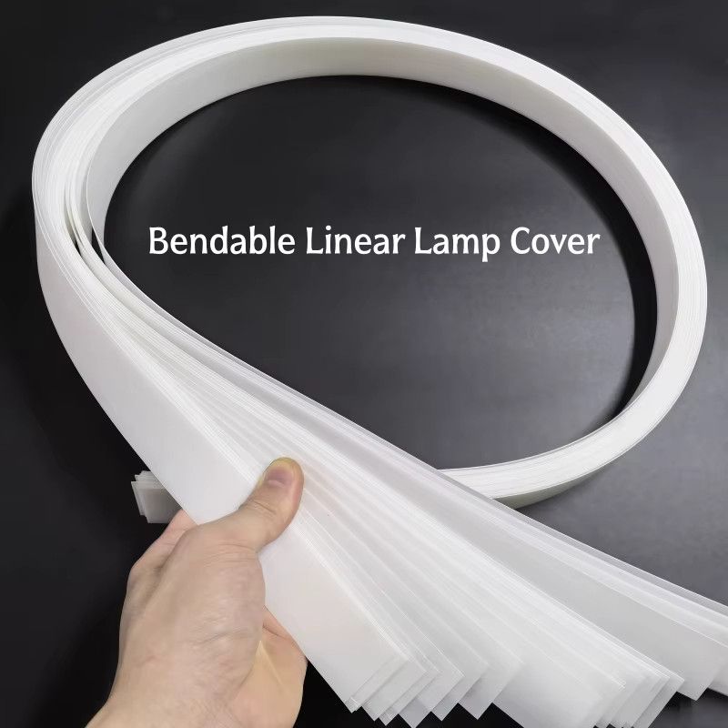 Khelse LED Aluminiumprofil Diffusor mit Acrylabdeckung, mattierter milchiger Lichtlampenschirm als biegsamer Stabstreifen, 1 mm Dicke - Bild 2