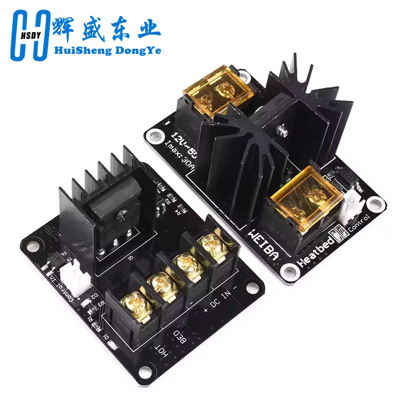 HUISHENGYUFA 3D Drucker Hot Bed Power Expansion Board MOSFET Heizung Controller Modul 25A 30A 12V/24V in Schwarz - Bild 2