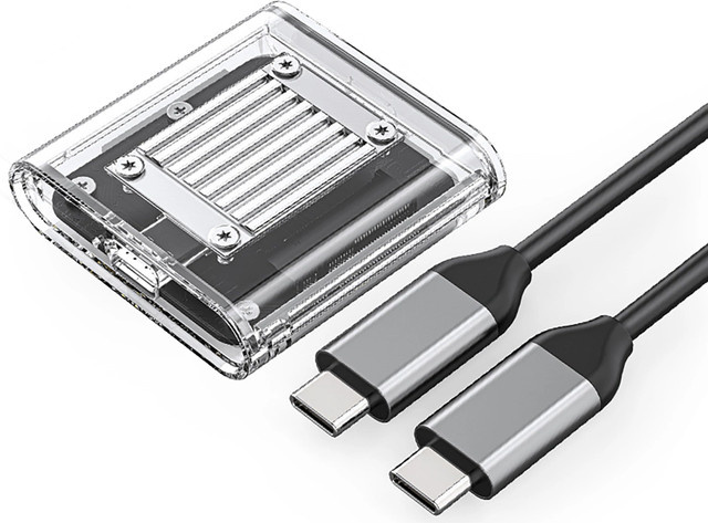 Orico TC20-M2-10G Gehäuse für M.2 NVMe 2230 SSD mit USB-C Anschluss, Transparent - Bild 1