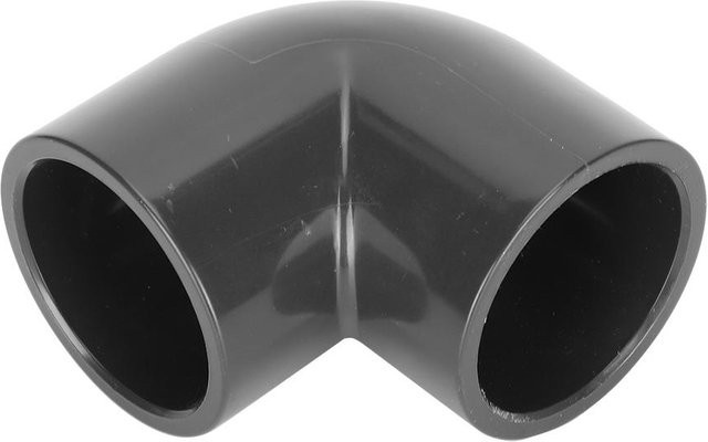 OutsideWorld 90 Grad Winkel PVC Aquarium Ablaufrohr Verbinder in Grau mit 32 mm Innendurchmesser - Bild 1