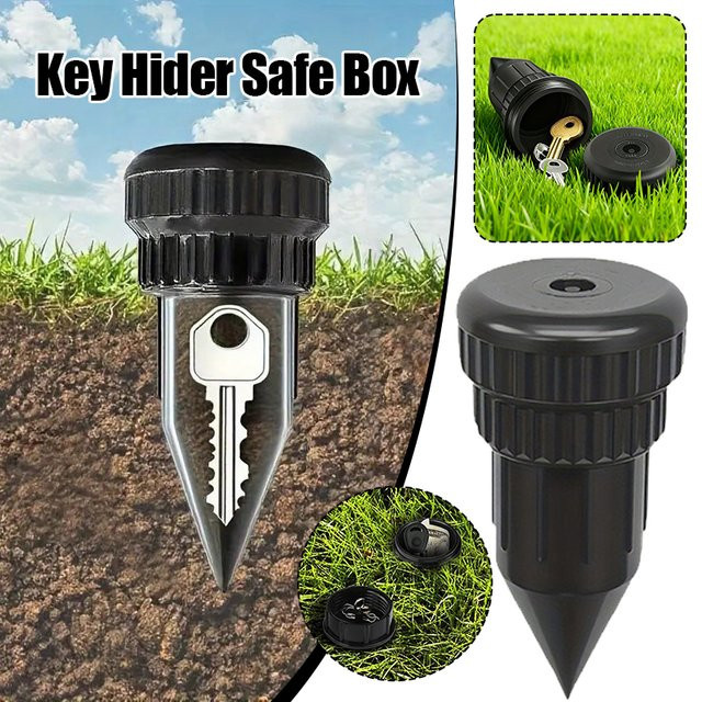 YOCITY Schlüsselbox in Sprinkler-Design als realistischer Versteck für deinen Garten, Schwarz, Kunststoff - Bild 1