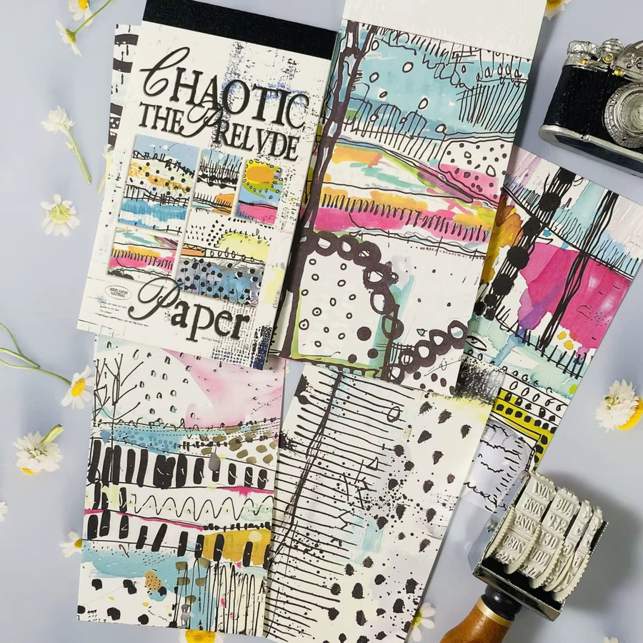 Journamm Vintage Scrapbook Papier Set, 40 Blatt buntes Bastelpapier für DIY-Tagebücher und Scrapbook-Verzierungen, matt - Bild 2