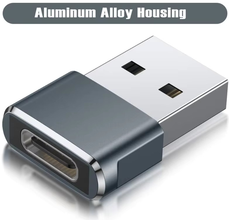 Apple USB-A auf USB-C Adapter 3er-Pack, OTG-Konverter in Grau für iPhone 16 16e 15 Pro Max und andere Geräte - Bild 5
