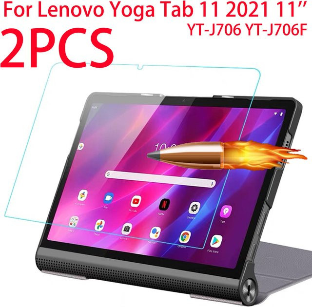 2er-Pack Gehärtetes Glas für Lenovo Yoga Tab 11 YT-J706F, Transparent, Displayschutzfolie - Bild 1
